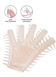 Телесная перчатка-мастубратор для чувственного массажа - Штучки-дрючки - в Ставрополе купить с доставкой