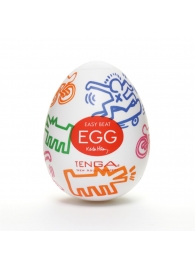 Мастурбатор-яйцо Keith Haring EGG STREET - Tenga - в Ставрополе купить с доставкой