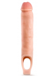 Телесная насадка-удлинитель 11.5 Inch Silicone Cock Sheath Penis Extender - 29,2 см. - Blush Novelties - в Ставрополе купить с доставкой