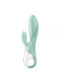 Зеленый вибратор-кролик Satisfyer Air Pump Bunny 5+ с функцией расширения - 20,4 см. - Satisfyer