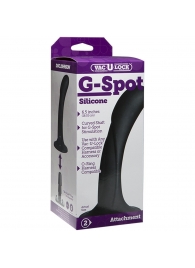 Черная изогнутая насадка Vac-U-Lock G-Spot - 16,5 см. - Doc Johnson - купить с доставкой в Ставрополе