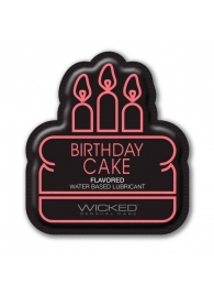 Лубрикант на водной основе со вкусом торта с кремом Wicked Aqua Birthday cake - 3 мл. - Wicked - купить с доставкой в Ставрополе