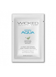 Легкий лубрикант на водной основе Wicked Simply AQUA - 3 мл. - Wicked - купить с доставкой в Ставрополе