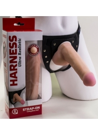 Страпон Harness из двух предметов: трусики с плугом и насадка-фаллос - 17 см. - LOVETOY (А-Полимер) - купить с доставкой в Ставрополе