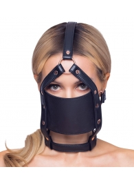 Черный намордник с кляпом-шаром Head Harness With A Gag - Orion - купить с доставкой в Ставрополе