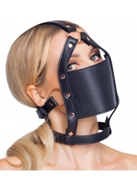 Черный намордник с кляпом-шаром Head Harness With A Gag - Orion - купить с доставкой в Ставрополе