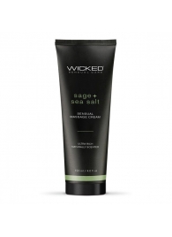 Массажный легкий крем WICKED Sage plus Sea Salt - 120 мл. - Wicked - купить с доставкой в Ставрополе