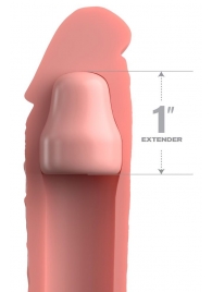 Телесная насадка-удлинитель 1 Inch Silicone X-tension - 17,8 см. - Pipedream - в Ставрополе купить с доставкой