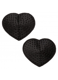 Черные пэстисы в форме сердечек Heart Pasties - California Exotic Novelties - купить с доставкой в Ставрополе