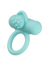 Аквамариновое эрекционное виброкольцо Silicone Rechargeable Nubby Lover’s Delight - California Exotic Novelties - в Ставрополе купить с доставкой