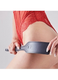 Черная кожаная шлепалка SitaBlack - 30 см. - Sitabella - купить с доставкой в Ставрополе