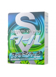 Презервативы Sagami Xtreme Mint с ароматом мяты - 3 шт. - Sagami - купить с доставкой в Ставрополе