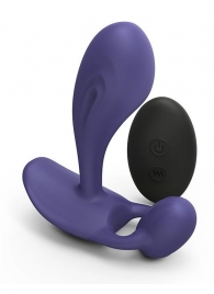 Темно-синий вибромассажер Witty P G Vibrator with Remote Control - Love to Love - в Ставрополе купить с доставкой