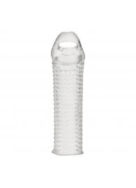 Текстурированная насадка на пенис Clear Textured Penis Enhancing Sleeve Extension - 16,5 см. - BlueLine - в Ставрополе купить с доставкой