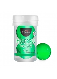 Лубрикант на масляной основе Hot Ball Beija Muito с ароматом мяты (2 шарика по 3 гр.) - HotFlowers - купить с доставкой в Ставрополе