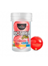 Лубрикант на масляной основе Hot Ball Plus с охлаждающе-разогревающим эффектом (2 шарика по 3 гр.) - HotFlowers - купить с доставкой в Ставрополе