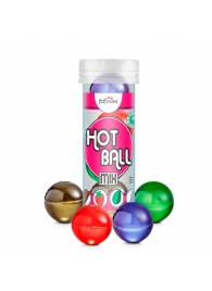 Ароматизированный лубрикант Hot Ball Mix на масляной основе (4 шарика по 3 гр.) - HotFlowers - купить с доставкой в Ставрополе