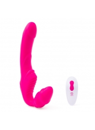 Розовый безремневой страпон на радиоуправлении Strapless Together - 22 см. - Together Toy - купить с доставкой в Ставрополе