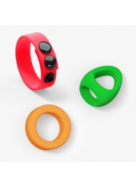 Набор из 3 разноцветных эрекционных колец Kit Neon Ring - Love to Love - в Ставрополе купить с доставкой
