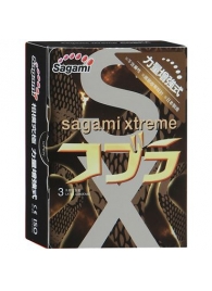 Суженные к основанию презервативы Sagami Xtreme COBRA - 3 шт. - Sagami - купить с доставкой в Ставрополе