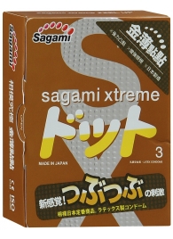 Презервативы Sagami Xtreme FEEL UP с точечной текстурой и линиями прилегания - 3 шт. - Sagami - купить с доставкой в Ставрополе