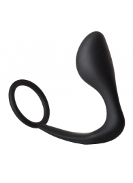 Черное эрекционное кольцо с анальной пробкой Anal Plug With Cockring - Dream Toys - в Ставрополе купить с доставкой