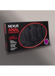 Набор из 3 массажеров простаты чёрного цвета NEXUS ANAL STARTER KIT - Nexus Range - в Ставрополе купить с доставкой