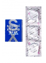 Розовые презервативы Sagami Xtreme FEEL FIT 3D - 3 шт. - Sagami - купить с доставкой в Ставрополе