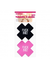 Набор из 2 пар пэстисов Cross Pattern Nipple Pasties - Lovetoy - купить с доставкой в Ставрополе