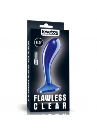 Синяя анальная втулка Flawless Clear Prostate Plug 6.0 - 15 см. - Lovetoy - в Ставрополе купить с доставкой