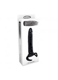 Чёрная насадка-фаллос для двойного проникновения INFLATABLE DILDO SLIM DONG  - 13,5 см. - Toyz4lovers - в Ставрополе купить с доставкой