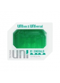 Зеленый мастурбатор-стимулятор Tenga Uni Emerald - Tenga - в Ставрополе купить с доставкой