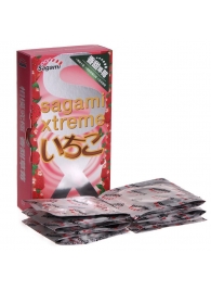 Презервативы Sagami Xtreme Strawberry c ароматом клубники - 10 шт. - Sagami - купить с доставкой в Ставрополе