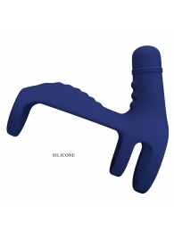 Синяя вибронасадка на пенис Vibrating Penis Sling - Baile - в Ставрополе купить с доставкой