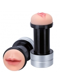 Двусторонний мастурбатор REALSTUFF 2 IN 1 HUMMER MOUTH   VAGINA - ротик и вагина - Dream Toys - в Ставрополе купить с доставкой