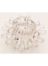 Прозрачное гелевое эрекционное кольцо с шипиками - Toyfa Basic - в Ставрополе купить с доставкой