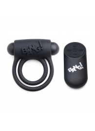 Черное эрекционное виброкольцо 28X Remote Control Vibrating Cock Ring   Bullet - XR Brands - в Ставрополе купить с доставкой