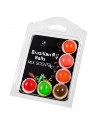 Набор из 6 шариков с ароматизированными массажными маслами Brazilian Balls - Secret Play - купить с доставкой в Ставрополе