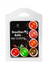 Набор из 6 шариков с ароматизированными массажными маслами Brazilian Balls - Secret Play - купить с доставкой в Ставрополе