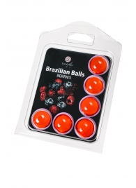 Набор из 6 шариков с массажным маслом Brazilian Balls с ароматом ягод - Secret Play - купить с доставкой в Ставрополе