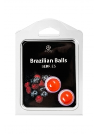 Набор из 2 шариков с массажным маслом Brazilian Balls с ароматом ягод - Secret Play - купить с доставкой в Ставрополе