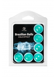 Набор из 6 шариков с массажным маслом Brazilian Balls с охлаждающим эффектом - Secret Play - купить с доставкой в Ставрополе