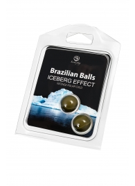 Набор из 2 шариков с массажным маслом Brazilian Balls с ледяным эффектом - Secret Play - купить с доставкой в Ставрополе