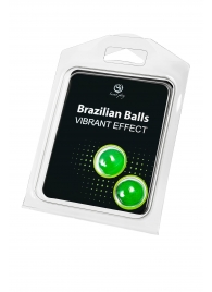 Набор из 2 шариков с массажным маслом Brazilian Balls с эффектом вибрации - Secret Play - купить с доставкой в Ставрополе