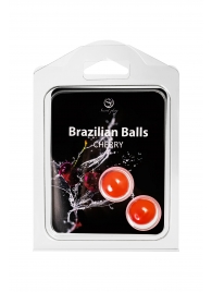 Набор из 2 шариков с массажным маслом Brazilian Balls с ароматом вишни - Secret Play - купить с доставкой в Ставрополе