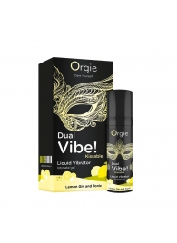 Съедобный жидкий вибратор Dual Vibe! со вкусом лимонного джина с тоником - 15 мл. - ORGIE - купить с доставкой в Ставрополе