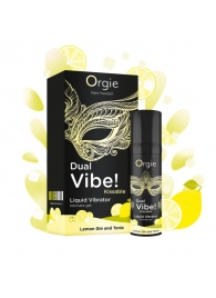 Съедобный жидкий вибратор Dual Vibe! со вкусом лимонного джина с тоником - 15 мл. - ORGIE - купить с доставкой в Ставрополе