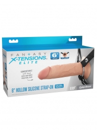 Полый страпон на ремнях 6’’ Hollow Silicone Strap-on - Pipedream - купить с доставкой в Ставрополе