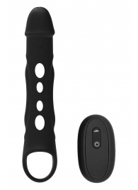 Черная насадка-удлинитель Vibrating Extender With Remote с вибрацией - Dream Toys - в Ставрополе купить с доставкой