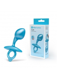 Голубая анальная пробка для массажа простаты Bulb Silicone Prostate Plug - 10,7 см. - b-Vibe - в Ставрополе купить с доставкой
